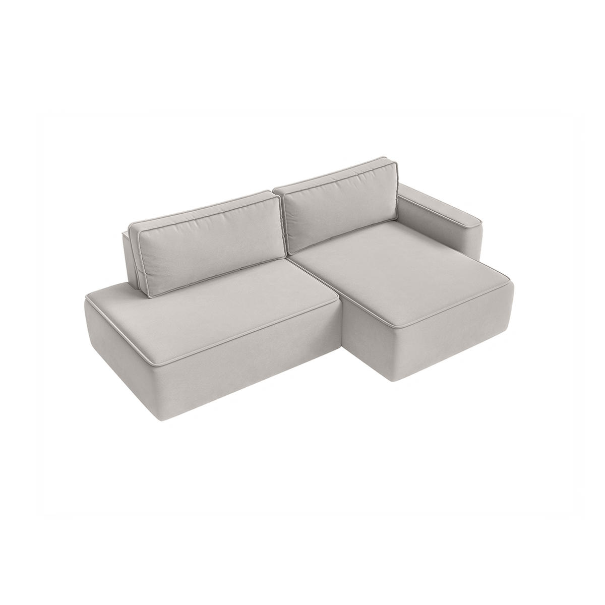 ECKSOFA Sarro mit Schlaffunktion, Weiß - Weiß, Textil (260/165cm) - Fedve