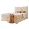 BOXBETT 160x200 cm mit Topper - Beige, Holzwerkstoff/Textil (160/200cm) - Idohome