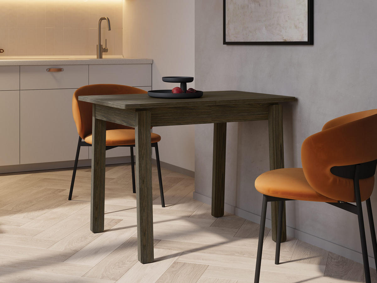 ESSTISCH ausziehbar Plot PT02 - Dunkelbraun, Holz/Holzwerkstoff (60/104/77cm) - MIRJAN24