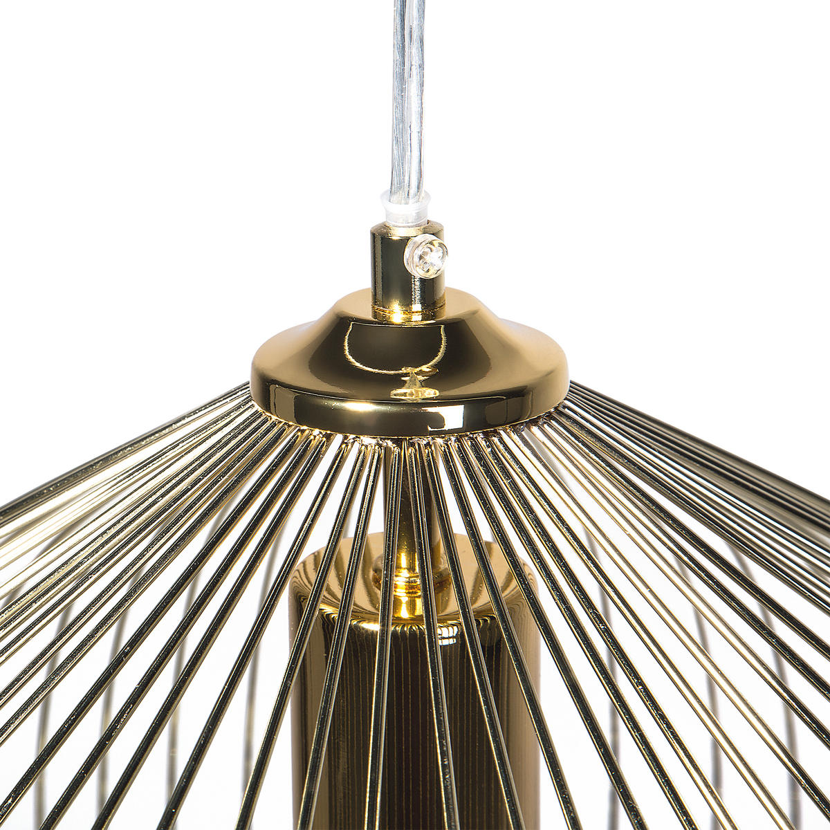HÄNGELEUCHTE Tordino 38/38/115 cm - Goldfarben, Metall (38/38/115cm) - Beliani