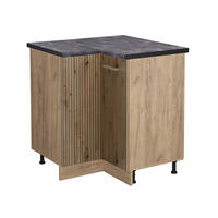 ECKUNTERSCHRANK R-Line Artisan-Eiche 75.6 cm, AP Anthrazit - Eiche Wotan/Eiche Artisan, Holzwerkstoff (75.6/81.6/60cm) - Vicco