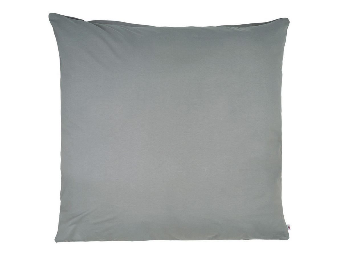 KISSENHÜLLE BasicSoft silber-grau 100% Baumwoll-Jersey 80/80 cm - Grau, Textil (80/80cm) - beties Heimtextil