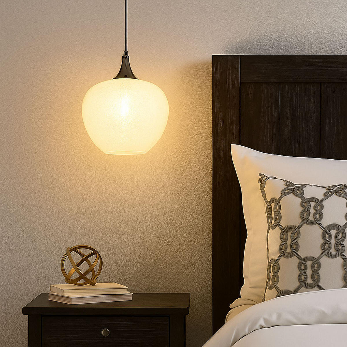 LED HÄNGELEUCHTE Glas Schwarz Chrom - Silberfarben, Glas (29/29/120cm) - Globo Lighting