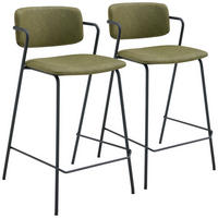 BARHOCKER LÉON Grün 2er-Set - Grün, Kunststoff (48/88/55cm) - Happy Garden