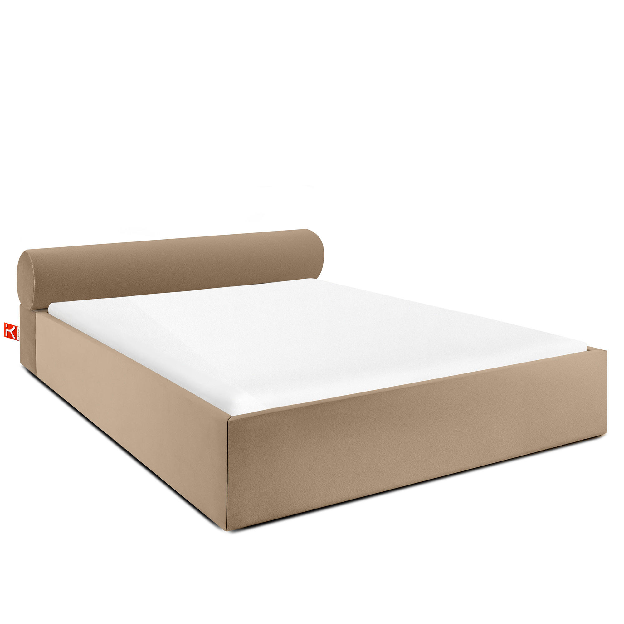 POLSTERBETT LUNEO - Beige/Schwarz, Holz/Holzwerkstoff (162/204cm) - KONSIMO®