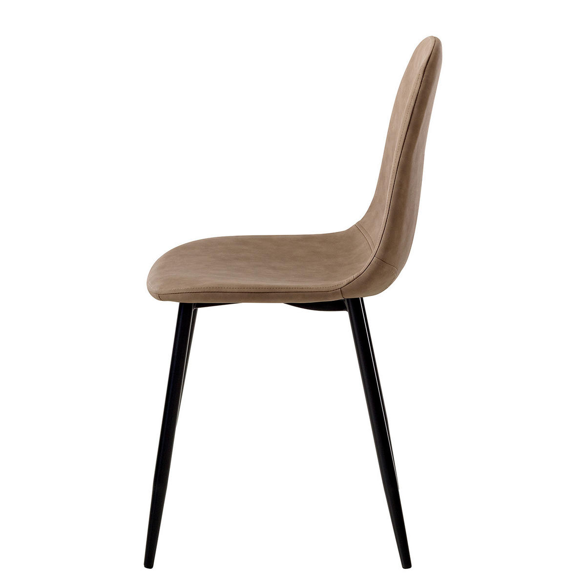 POLSTERSTUHL - Metall / Kunstleder - Braun, Kunststoff/Metall (44/87/53cm) - home24