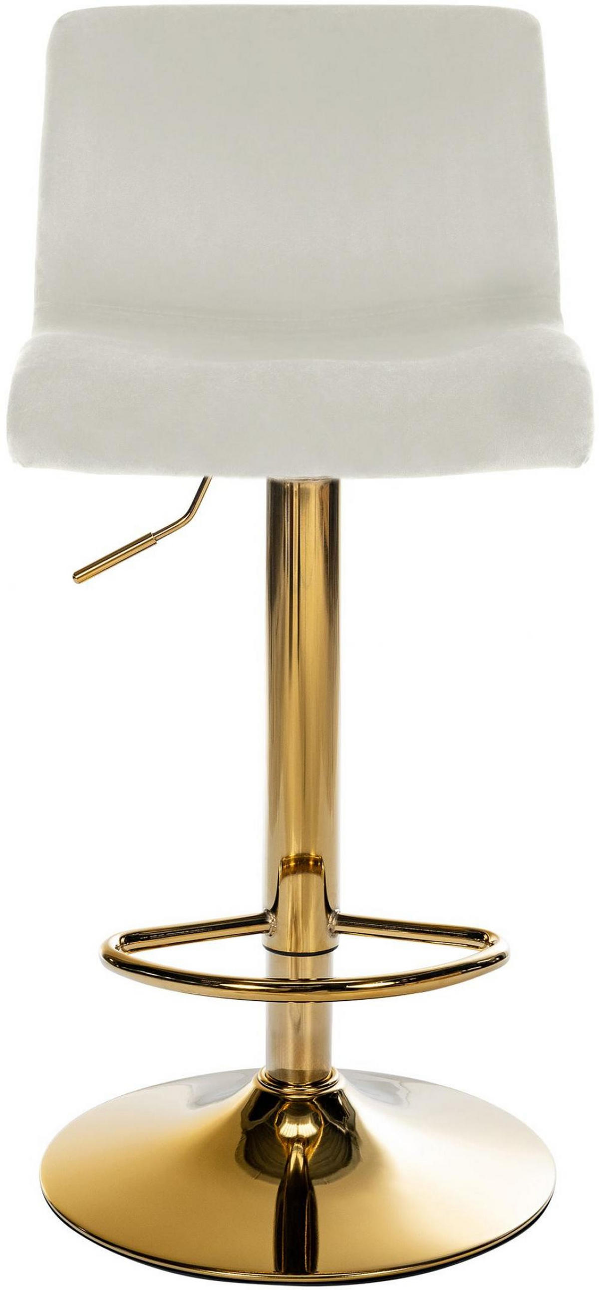 BARHOCKER Samt Creme - Creme, Textil (39/83/36cm) - CLP