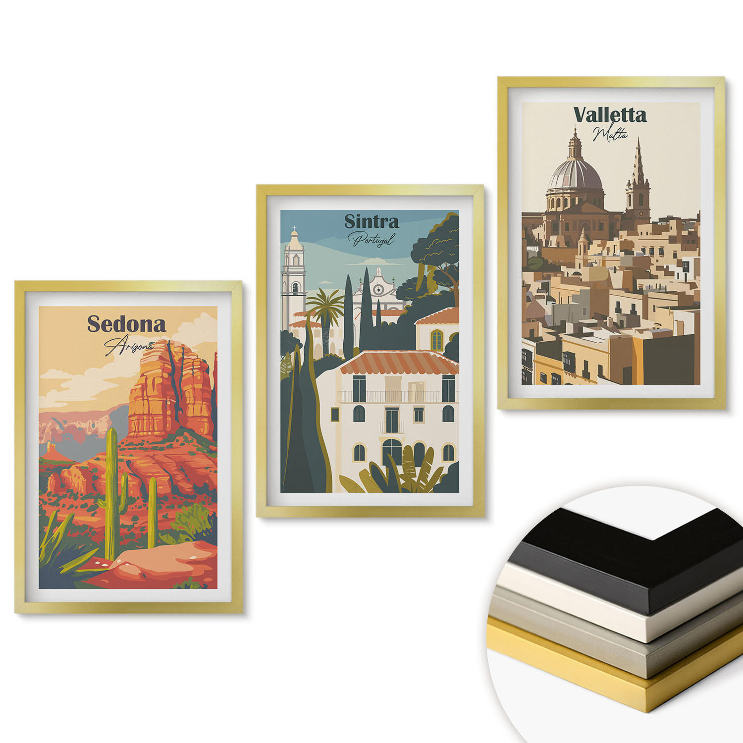 ArtPrintCave Wandbilder Gold 40x60 cm