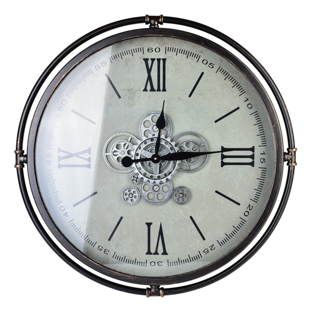 WANDUHR Ramsey Schwarz 80/14/16 cm Metall - Schwarz, Metall (14/16/80cm) - Mondex