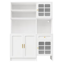 BUFFETSCHRANK Smart Weiß 130/45/180 cm - Weiß, Holz (130/180/45cm) - PANGIVO