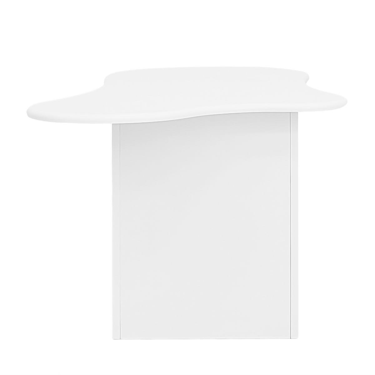 COUCHTISCH aus Spanplatte 97x45x43,5 cm in Weiß mit Schubladen & offenen Fächern - Weiß, Holzwerkstoff (97/45/43.5cm) - Modfu
