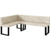 ECKBANK PETER_U - Creme, Textil (142/196cm) - Meblini