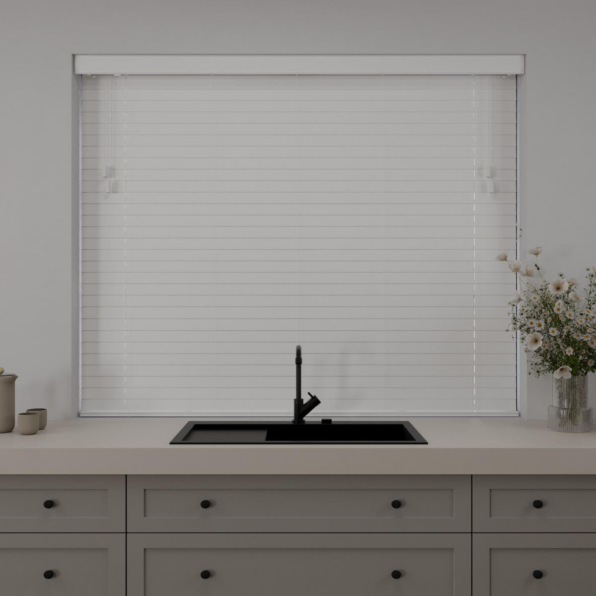 HOLZJALOUSIEN Cocoon Weiß - Weiß, Holz (140/130cm) - Cocoon Home Concepts