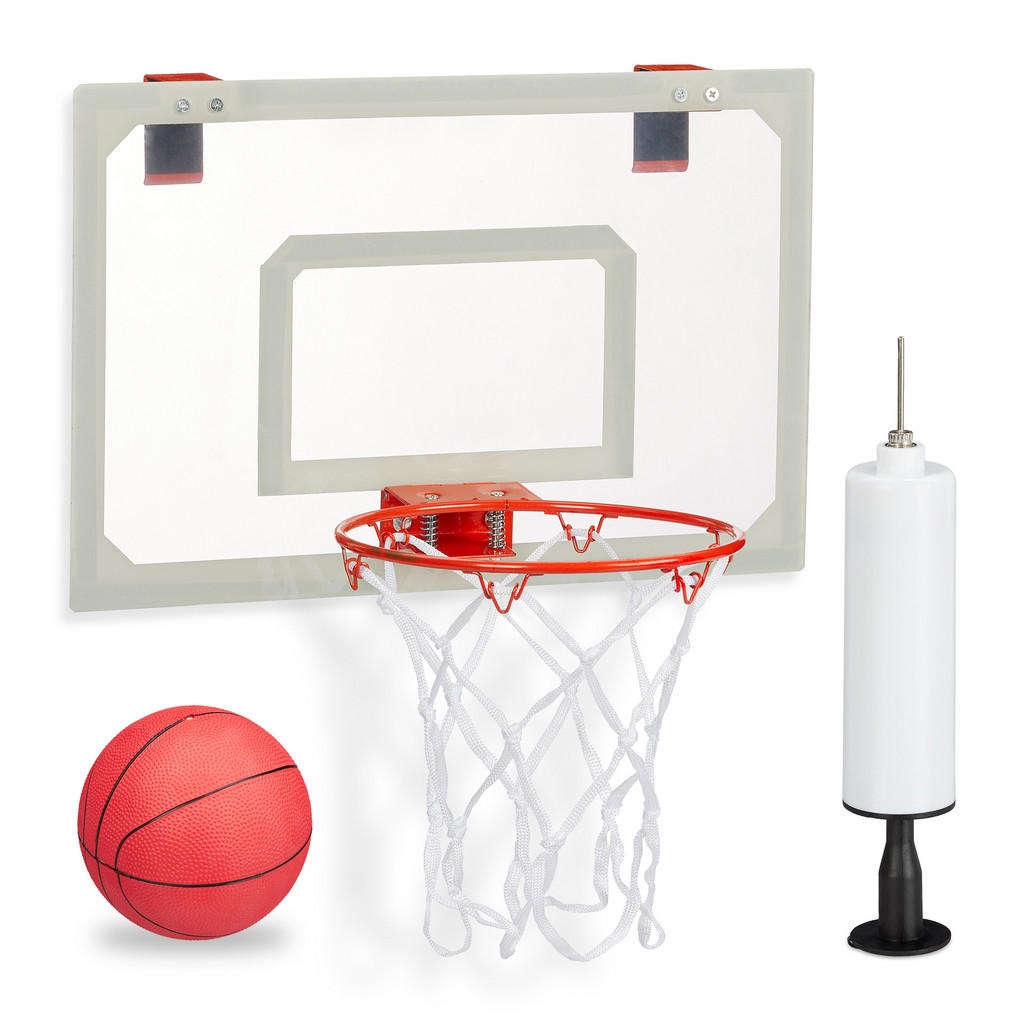 BASKETKORG Flerfärgad 3-delars-set för dörr med boll och pump
