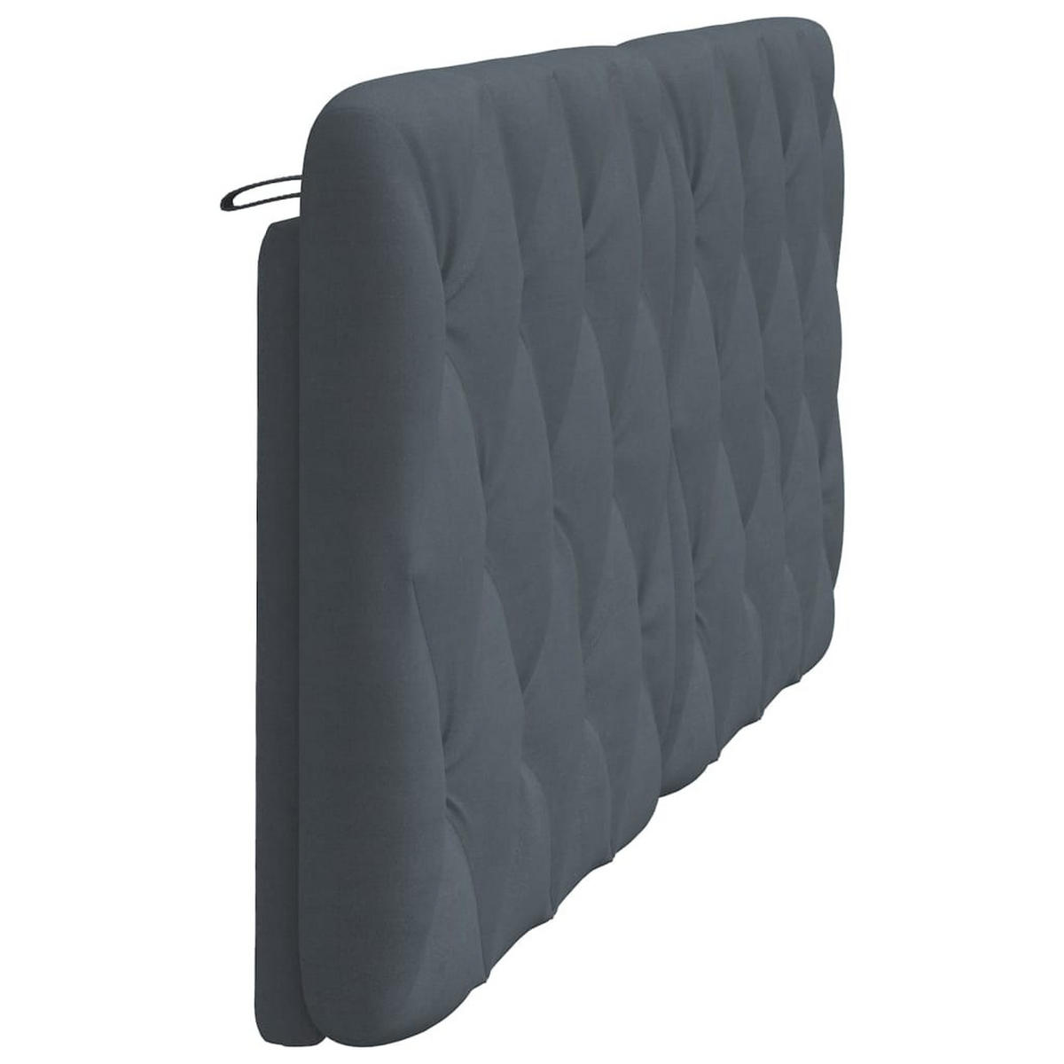 KOPFTEIL-KISSEN Dunkelgrau 180 Cm Samt - Grau, Naturmaterialien - vidaXL
