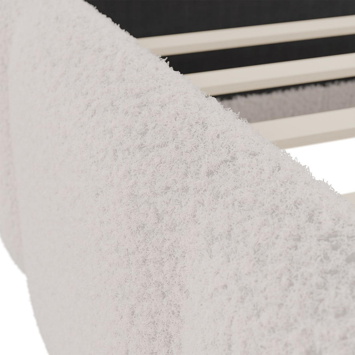 POLSTERBETT Florenz creme 180x200 cm mit Matratze - Creme, Holz (180/200cm) - Juskys