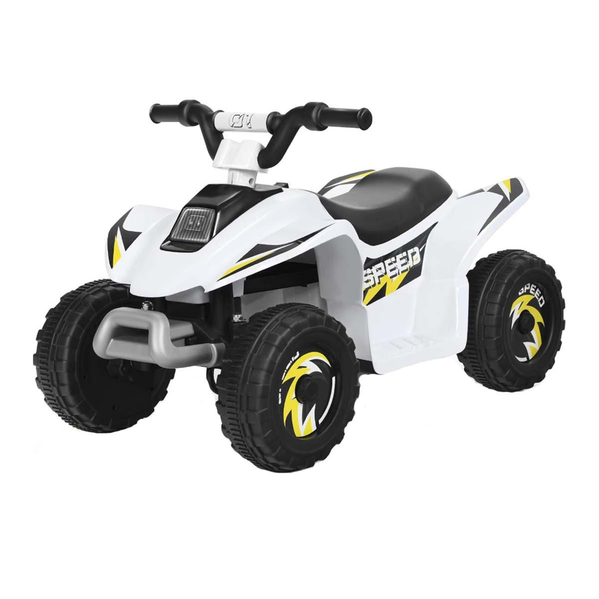 COSTWAY DĚTSKÁ MOTOCYKL 6V elektrická dětská čtyřkolka bílá