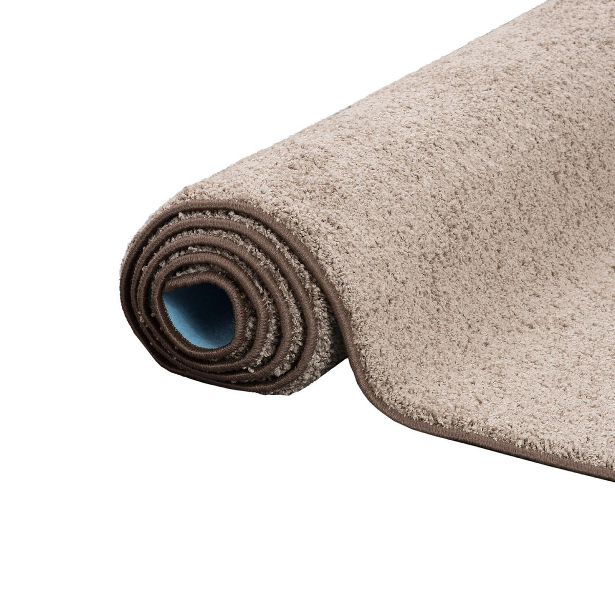 HOCHFLOR VELOURS TEPPICH LÄUFER MONA - Taupe, Textil (80/320cm) - Snapstyle