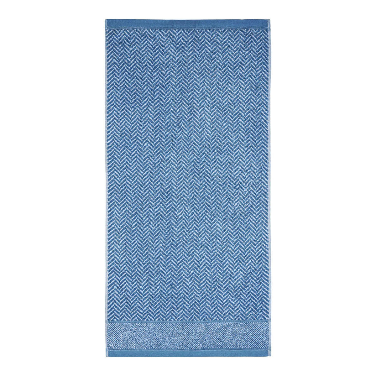 DUSCHTUCH 2er Set Italiana Blau - Blau, Textil (70/140cm) - Herzbach Home