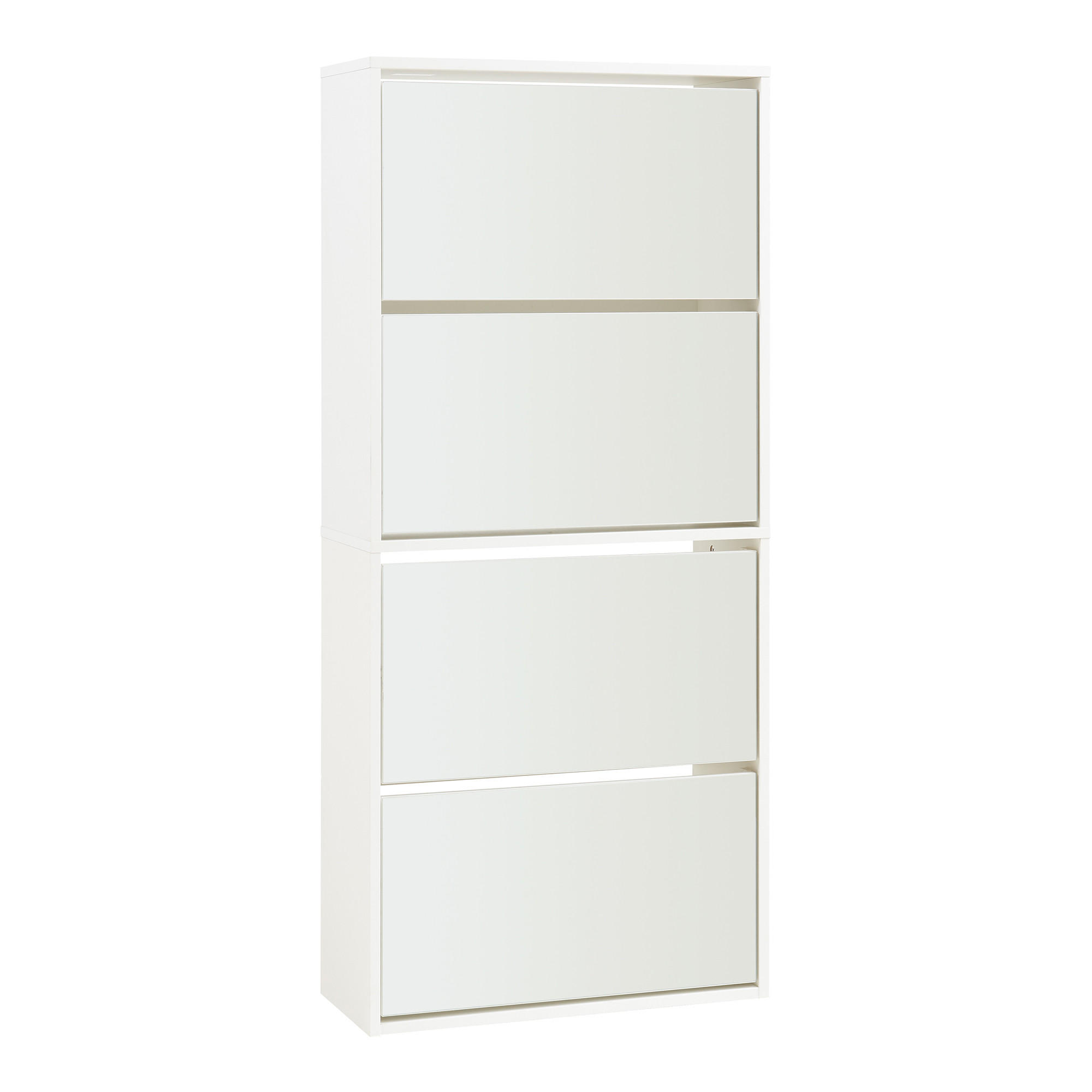 SCHUHKIPPER Lund - Weiß, Holzwerkstoff (24/134/60cm) - [en.casa]