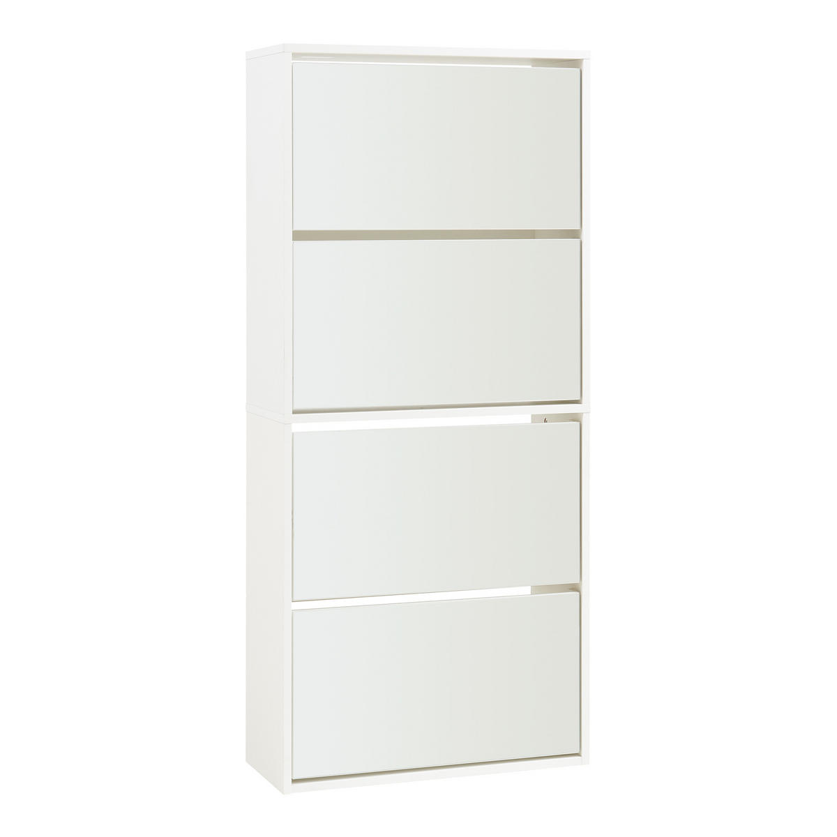 SCHUHKIPPER Lund - Weiß, Holzwerkstoff (24/134/60cm) - [en.casa]