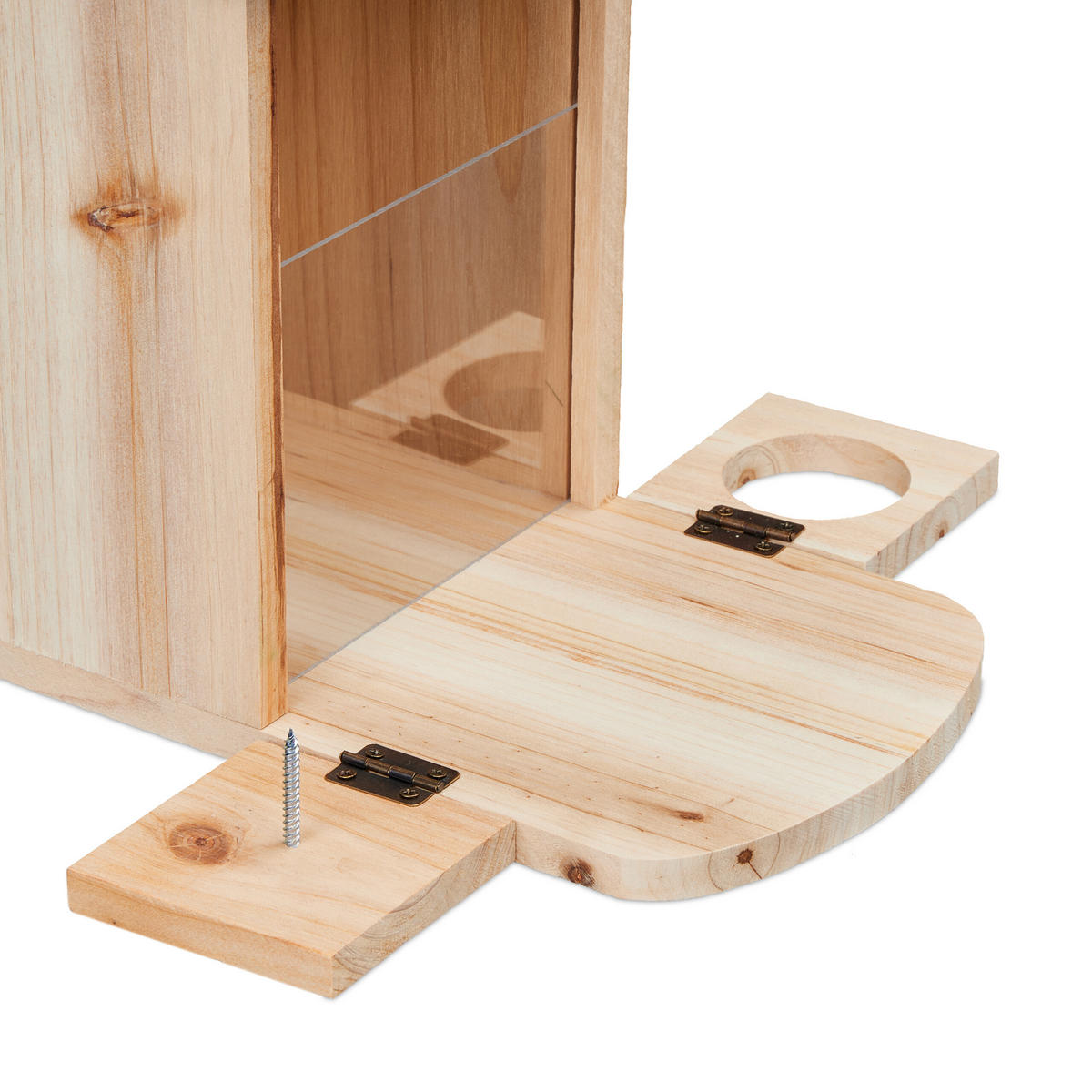 EICHHÖRNCHENFUTTERHAUS - Hellbraun, Holz/Kunststoff (28/27/23cm) - Relaxdays