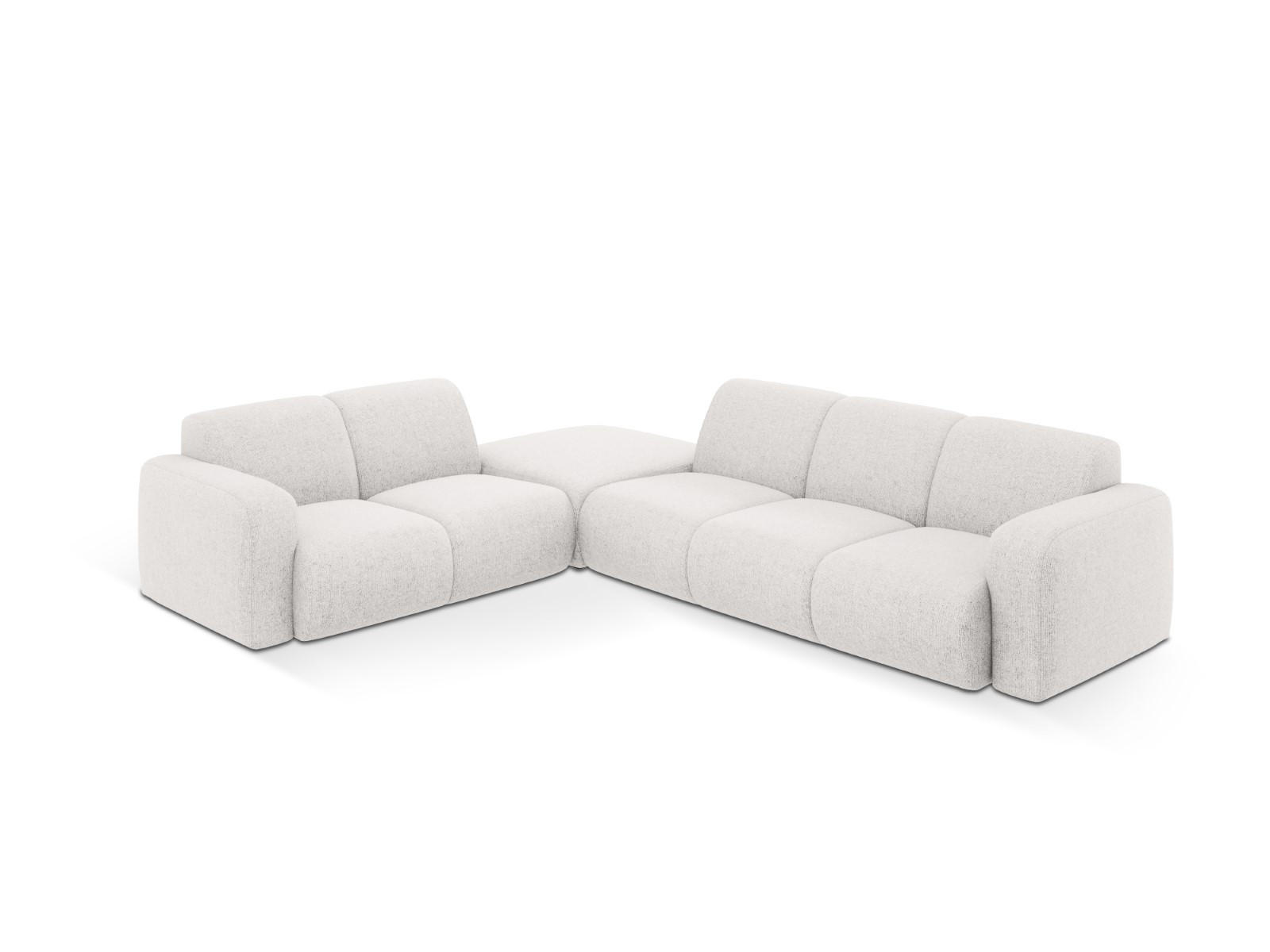 ECKSOFA links Molino aus Chenille-Stoff hellgrau 6 Sitzplätze - Hellgrau, Textil (250/315cm) - Micadoni