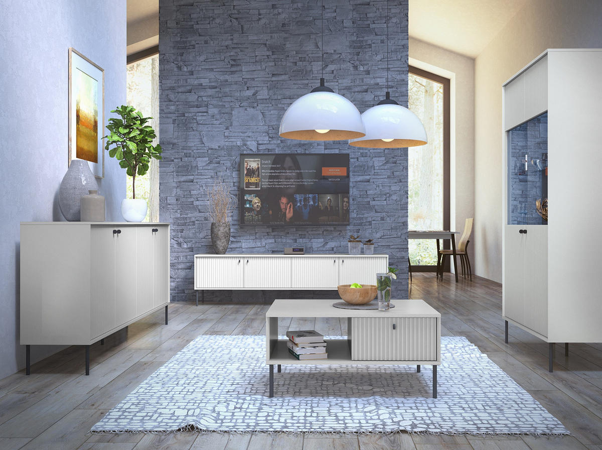 KOMMODE Grau 207/89/41 - Grau, Holzwerkstoff (207/89/41cm) - RAUMHIRSCH FURNITURE