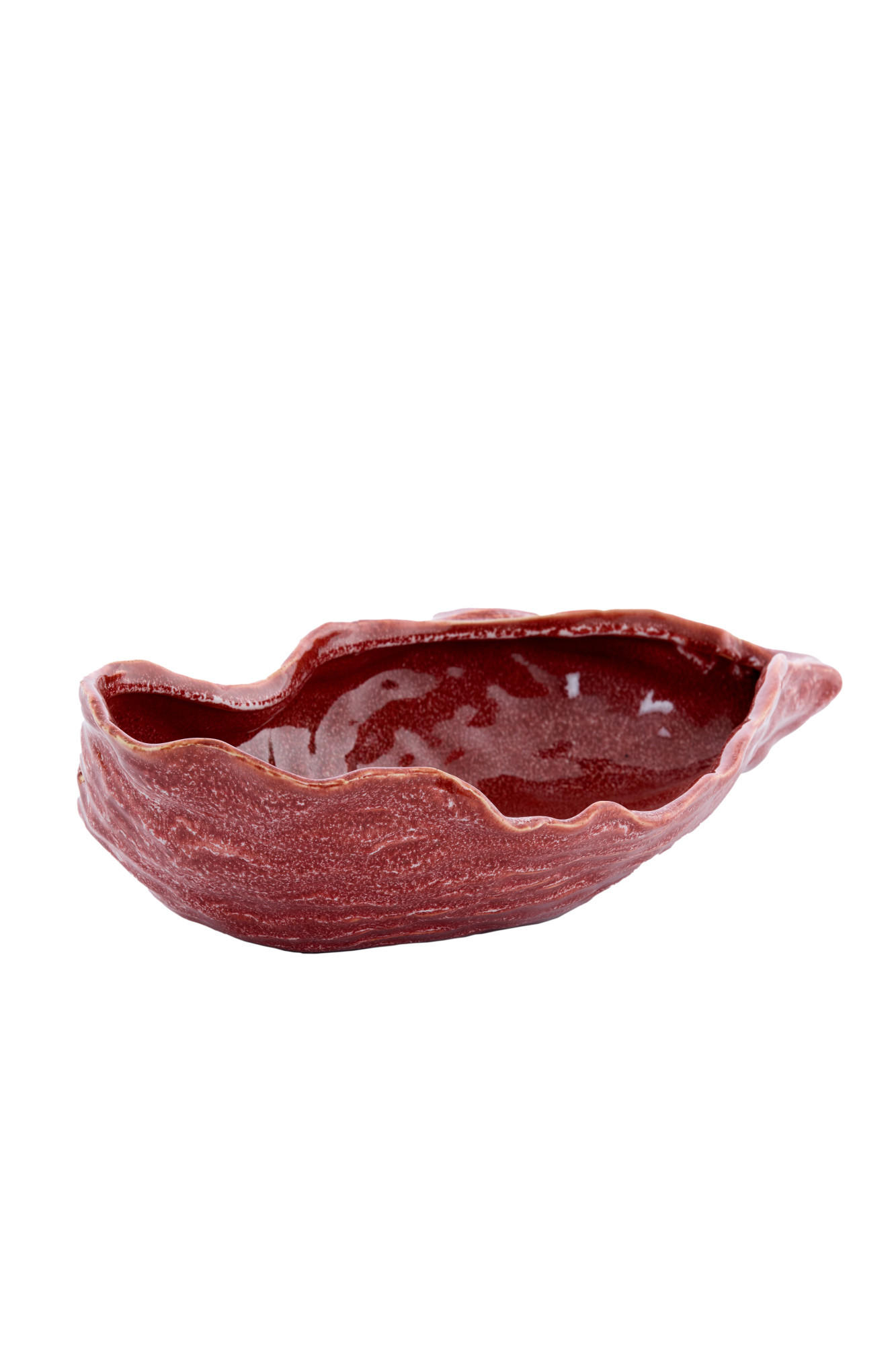 SCHALE Kalako Rot 41/20,5/10 cm - Rot, Keramik (10cm) - Light & Living