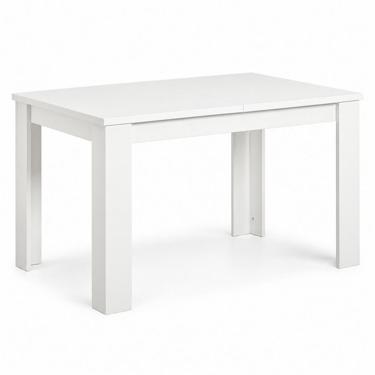 TISCHGRUPPE 120/80 cm Weiß mit 4 Stühlen schwarz - Beige/Schwarz, Holz/Kunststoff (80/80/120cm) - Homestyle4u