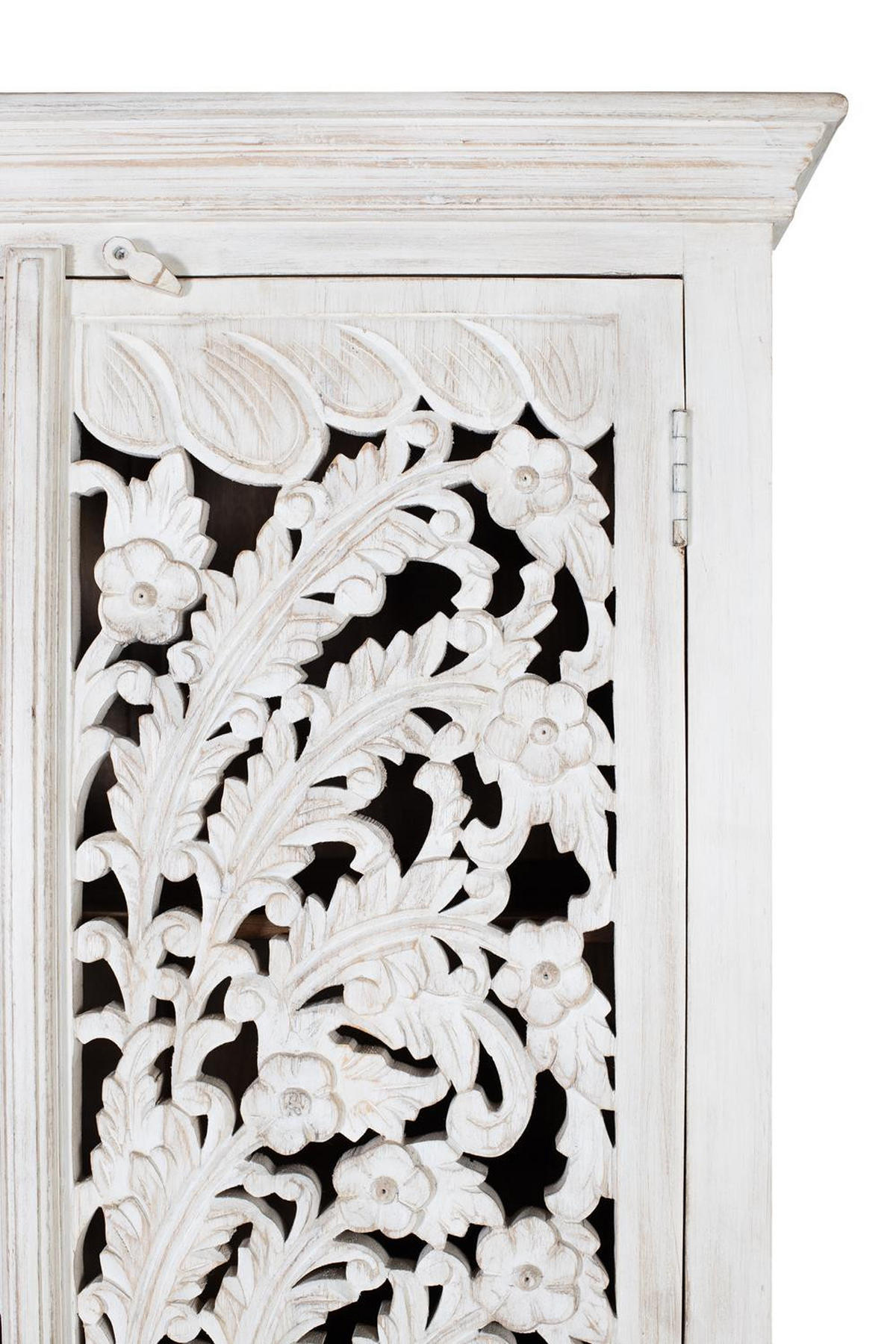 HIGHBOARD aus gealtertem weißem Mangoholz - Perlmutt, Holz (40/180/90cm) - Giner y Colomer