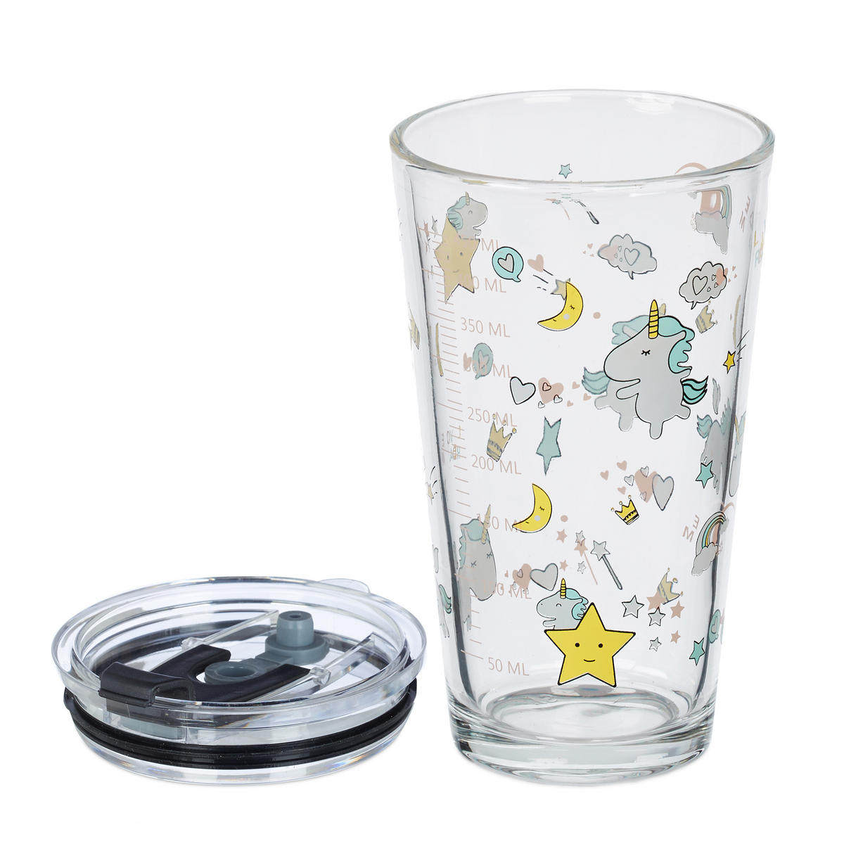 4XKINDERGLAS - Transparent, Glas/Kunststoff (0.45L) - Relaxdays