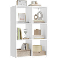 REGALE Bücherregal mit 6 Würfeln, 60x89,5x29 cm, Weiß - Weiß, Holzwerkstoff/Kunststoff (60/89.5/29cm) - Woltu