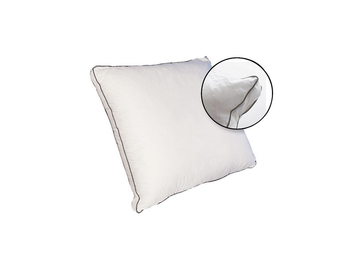 KOPFKISSEN - 700 gr - 50 x 70 cm - Baumwollperkal - Weiß - AUXENCE - Weiß, Textil (70/50cm) - Vente-Unique