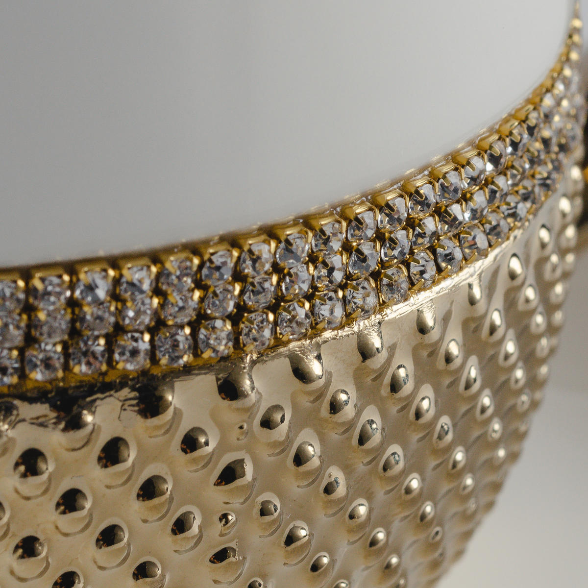 TASSE MIT UNTERTASSE Glamtis gold - Weiß, Keramik (0.26L) - home&you