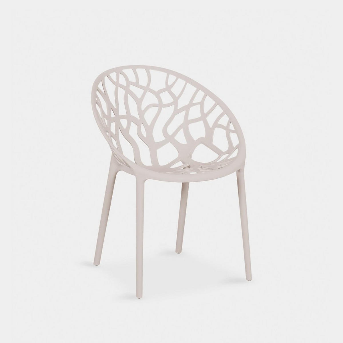 STUHL FÜR DRAUSSEN Rhona Beige 52 cm x 79 cm - Beige, Kunststoff (52/79/60cm) - Klast Home