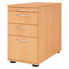 STANDCONTAINER - mit Hängeregistratur 80/42,8/72 cm in Buchefarben Bogengriff (Metall) - Buchefarben, Holzwerkstoff (42.8/72/80cm) - bümö