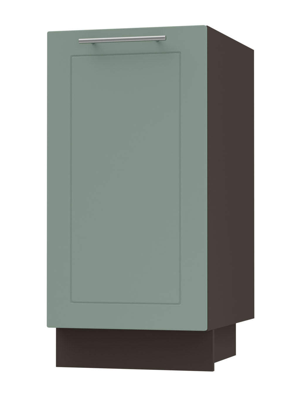 KÜCHENUNTERSCHRANK Kvantum D1D/40 Mint Matt / Lava Matt 40 / 50 / 82cm - Dunkelgrau/Mintgrün, Holz/Holzwerkstoff (40/82/50cm) - Feldmann-Wohnen
