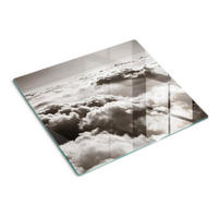 GLASPLATTE 60x52 cm Wolken - Schwarz, Glas (60/0.4/52cm) - TULUP