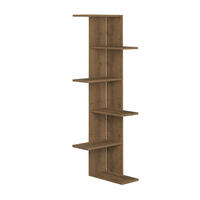 ECK BÜCHERREGAL Saso Dunkle Eiche 37/141/24 cm - Dunkelbraun, Holzwerkstoff (37/141/24cm) - Decortie