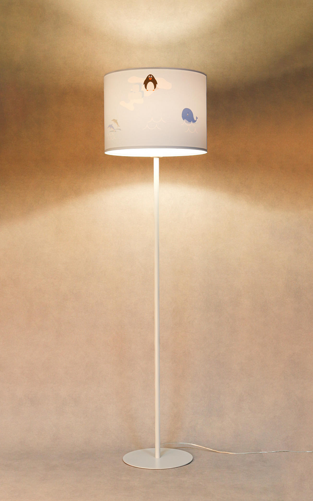 STEHLAMPE Bunt 40/30 cm - Multicolor/Weiß, Kunststoff (30/3.8/30cm) - ONZENO