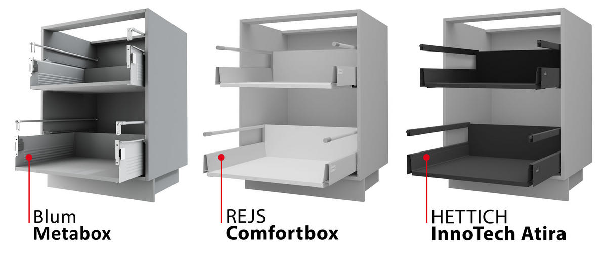 SCHUBLADENUNTERSCHRANK Brerra D2R/80 Korpus eiche artisan / Front RAL 1019 graubeige Matt 80 / 50 / 82 cm Schubladensystem REJS Comfort Box - Graubraun/Eiche Artisan, Holz/Holzwerkstoff (80/82/50cm) - Feldmann-Wohnen