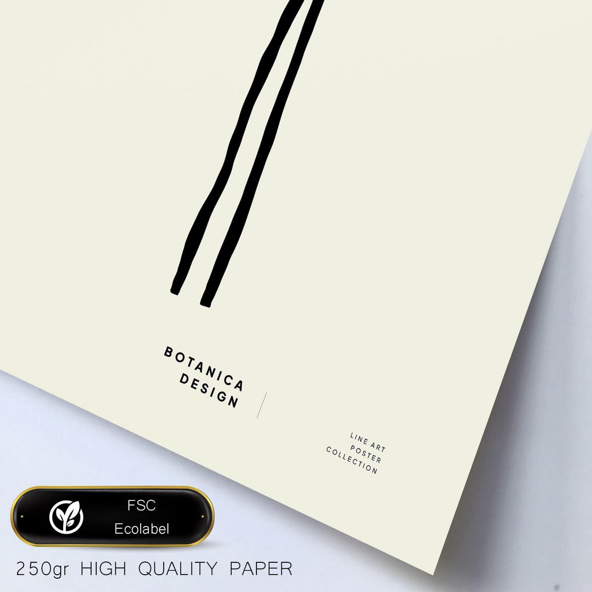 POSTER Set Mit 6 In Schwarzer Tinte Irises A3 & A4 Weißer Rahmen - Weiß, Papier (29/3cm) - Nacnic