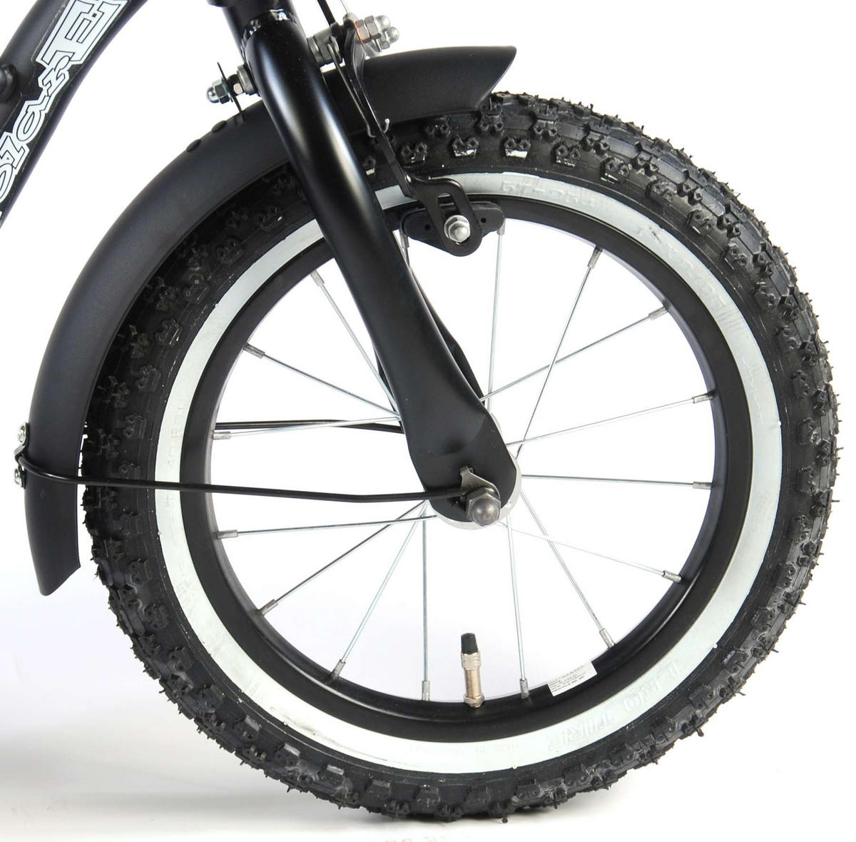 KINDERFAHRRAD Black Cruiser - Jungen - 14 Zoll - Rücktritt + Handbremse - Schwarz - Schwarz, Metall (57cm) - TPFSports