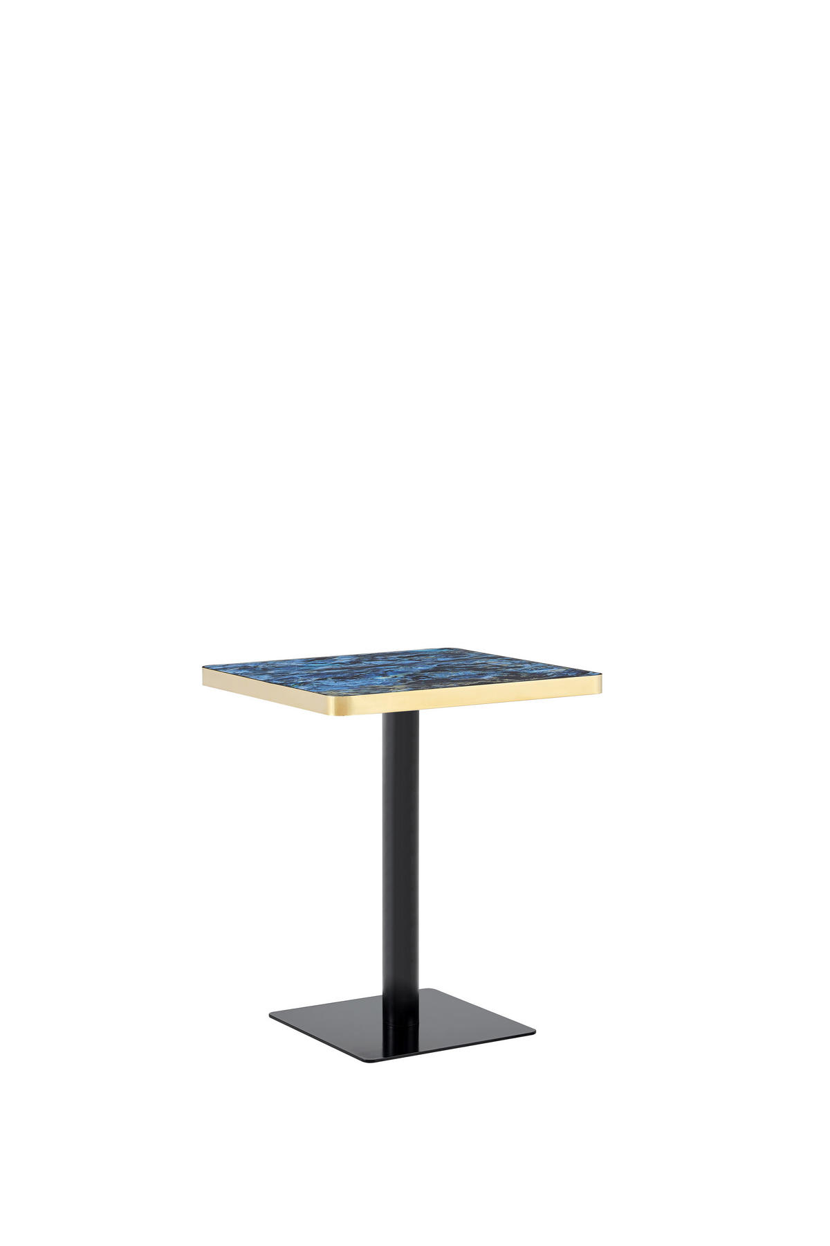 BARTISCH 60/60/74 cm mit Marmor-Optik DE-40031 Blau - Blau, Metall (60/60/74cm) - ComfortXL
