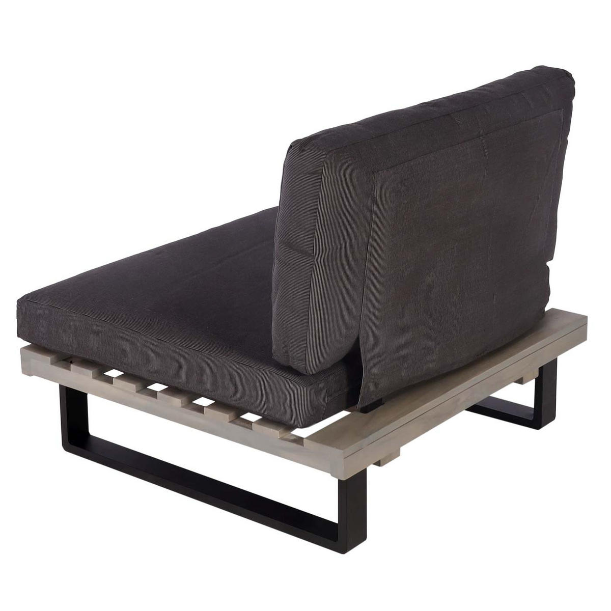 LOUNGESESSEL Garten Grau Dunkelgrau - Grau, Holz (82/75/82cm) - PROREGAL