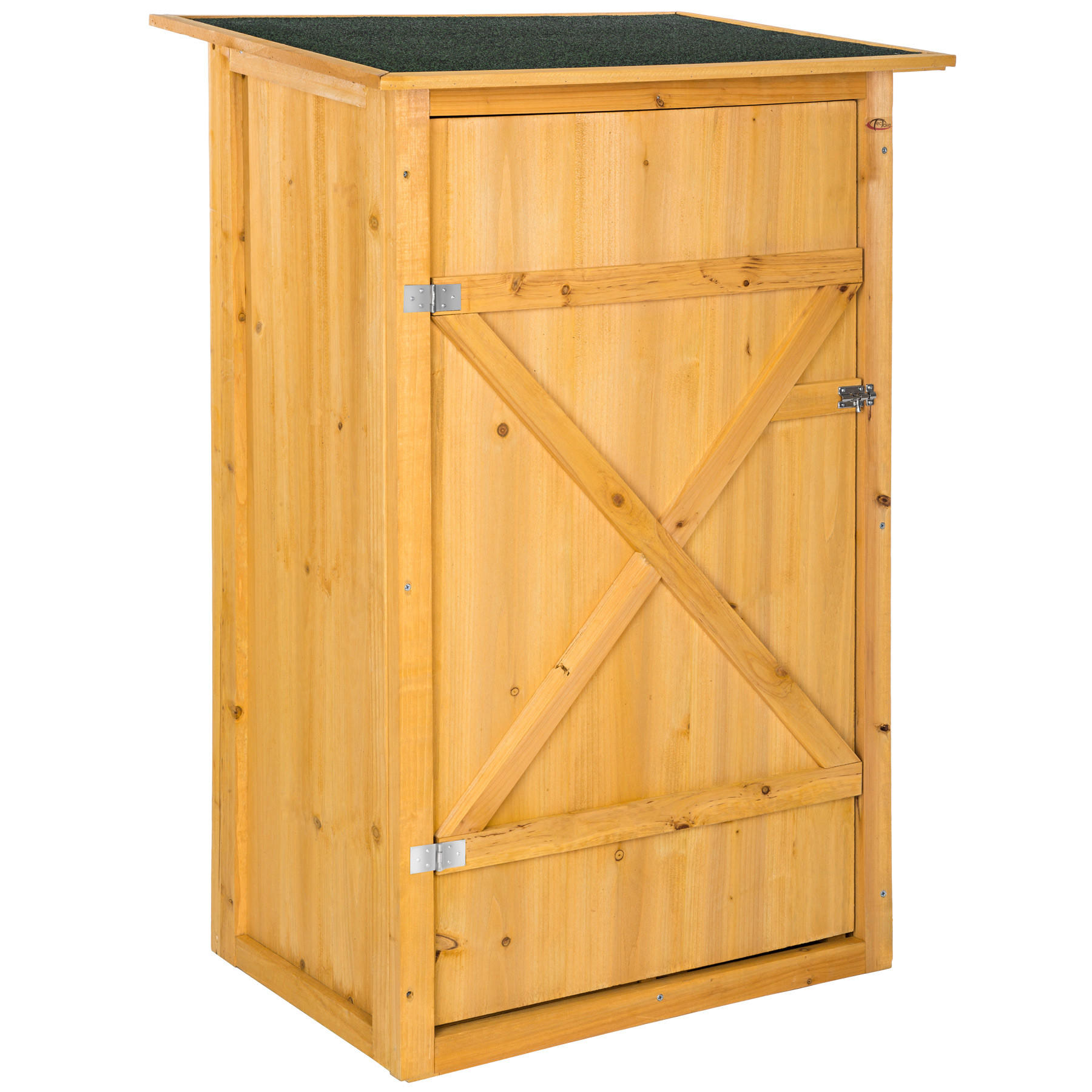 GARTENSCHRANK mit Flachdach Taman,75 x 56 x 118 cm,braun - Braun, Holz (56/118/75cm) - tectake