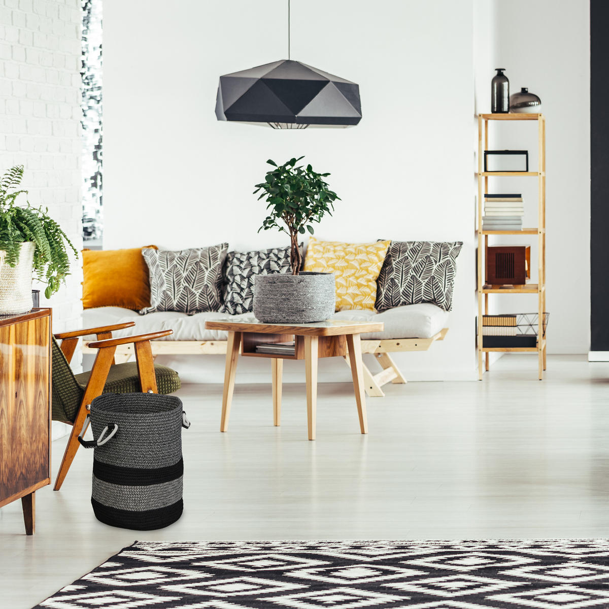 ÚLOŽNÝ koš - viacfarebná, textil/plast (43/40/33cm) - Relaxdays