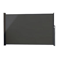 SICHTSCHUTZ Saltillo Grau Ausrollbar und Ausziehbar 300 x 150 cm - Grau, Metall (150/160/300cm) - Concept Usine
