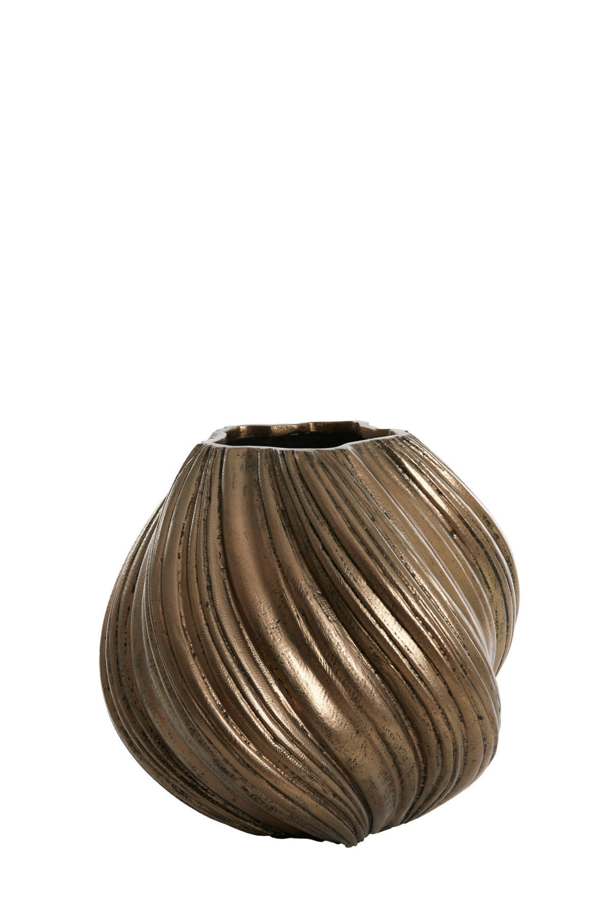 VASE Yatung Bronze Ø52/48 cm - Bronzefarben, Stein (48cm) - Light & Living